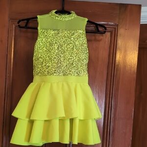 Lime Green Sleeveless Kids Dress